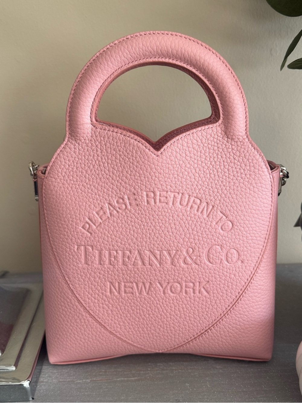 Pink Return to Tiffany Mini Tote Bag Leather